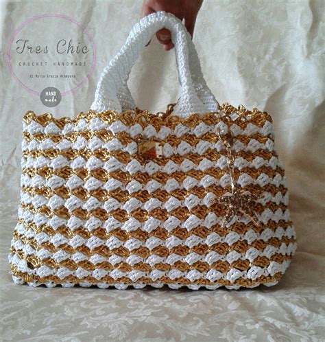 borse prada a uncinetto|Borsa Prada in uncinetto ♥ Crochet Prada Bag .